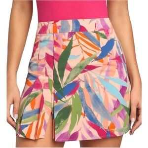 SAGE the LABEL Havena Lady Pleated Tropical Print Lined Skirt Size Small